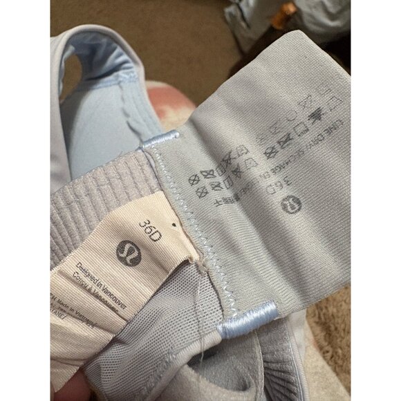 Lululemon Energy Bra High Support Gym Run Sports Starch Blue Quick-Drying 36D - Picture 7 of 10